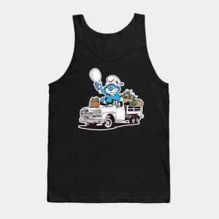 smurf riding its truck Tank Top